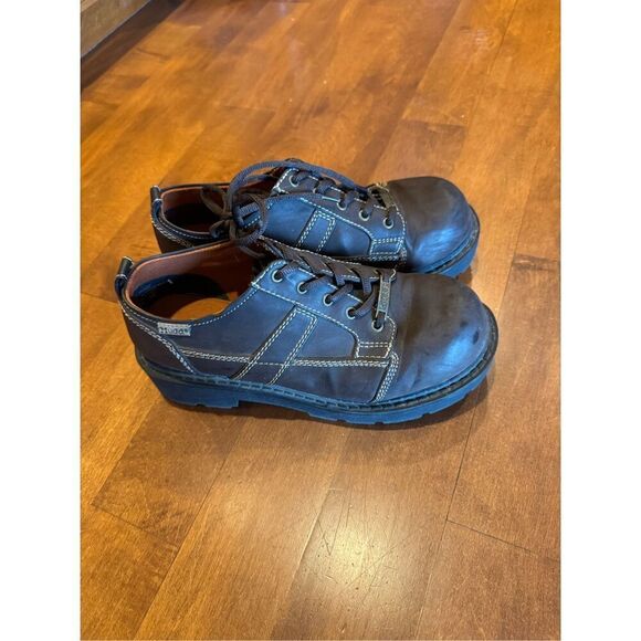 Woman’s vintage Y2K 90s mud chunky lace up shoes size 9 1/2 - Picture 1 of 5